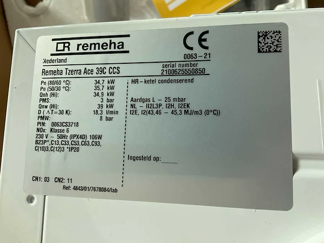 Remeha - combi hr combiketel - afbeelding 7 van  7