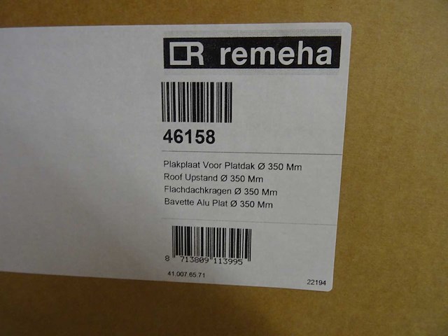 Remeha - plakplaat platdak (8x) - afbeelding 2 van  2