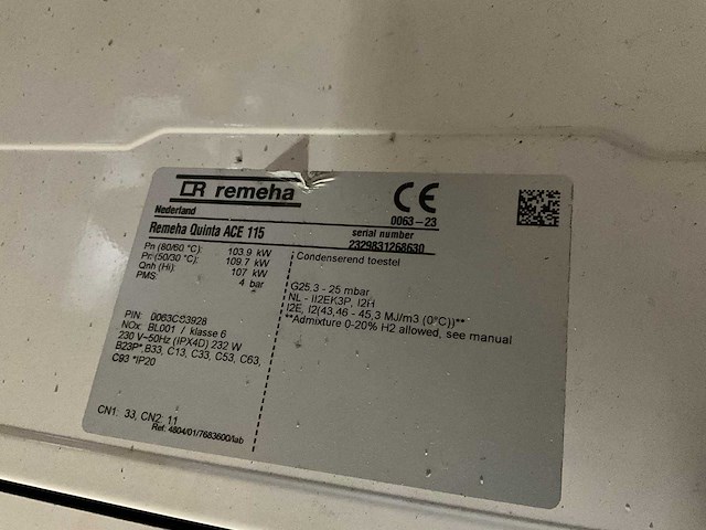 Remeha - quinta ace 115 - hoog rendement cv-ketel - afbeelding 3 van  3