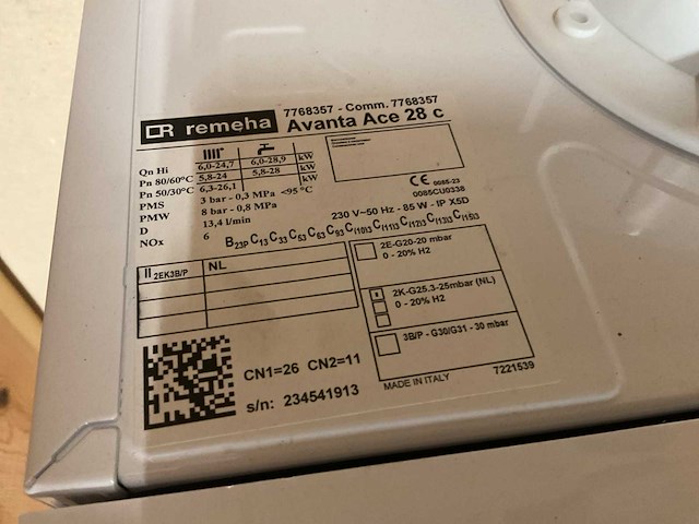 Remeha avanta ace 28c cw4 hr combi ketel - afbeelding 5 van  5