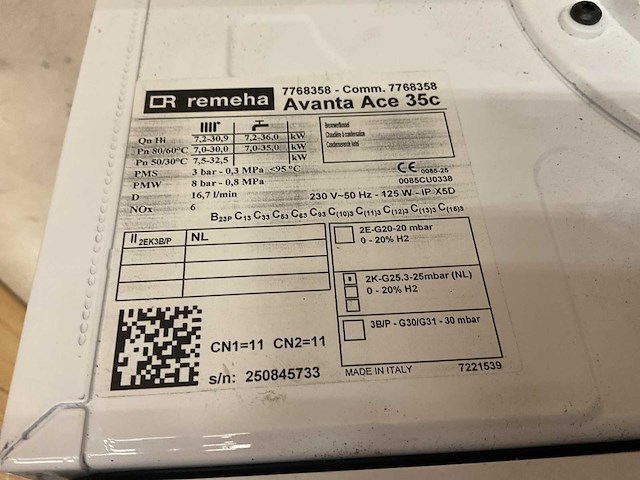 Remeha avanta ace 35c cw5 hr combi ketel - afbeelding 4 van  4