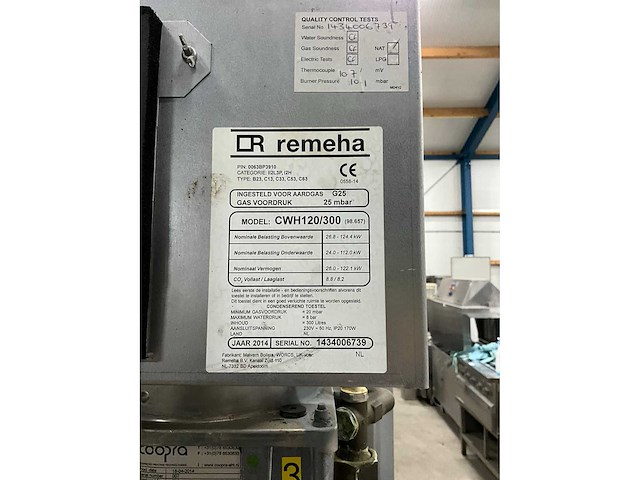 Remeha cwh 120/300 direct gestookte gas boiler - afbeelding 3 van  11