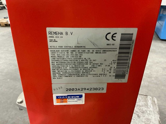 Remeha gas 210 eco - 200 / gas 210 eco - 80 gaskachel (3x) - afbeelding 10 van  28
