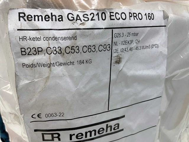 Remeha gas 210 eco verwarmingsketel ongebruikt - afbeelding 3 van  3