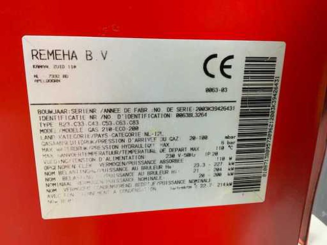 Remeha gas 210 eco verwarmingsketel - afbeelding 2 van  5