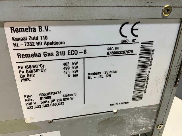 Remeha gas 310 eco verwarmingsketel - afbeelding 5 van  5