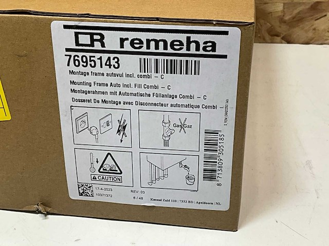 Remeha montageframe tbv tzerra ace incl. (bij)vulinrichting excl. leidingset (3x) - afbeelding 4 van  5