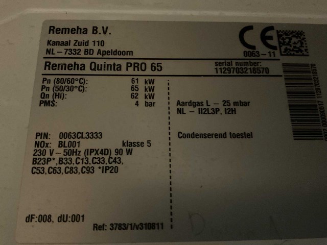 Remeha quinta-pro cv-installatie (2x) - afbeelding 5 van  9