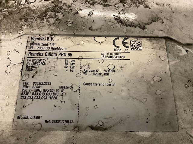 Remeha quinte pro 45-65 boiler - afbeelding 6 van  9