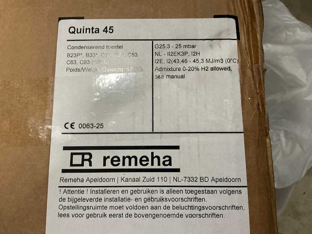 Remha quinta 45 combi cv-ketel - afbeelding 8 van  8