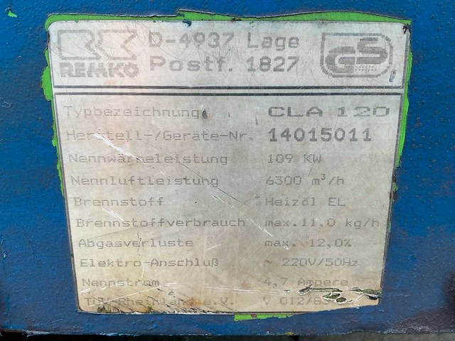 Remko cla120 heater - afbeelding 6 van  6
