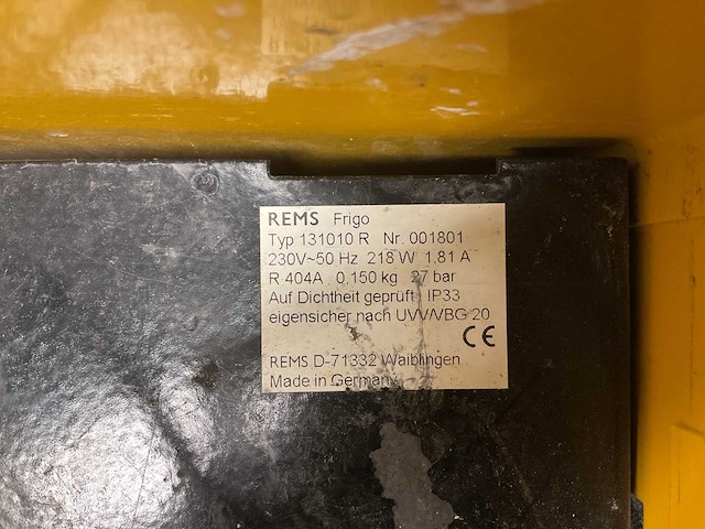 Rems frigo pijpbevriezingsmachine - afbeelding 4 van  4