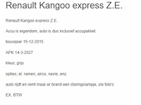 Renault - kangoo express - z.e. elektrisch - vs-273-l - afbeelding 7 van  20