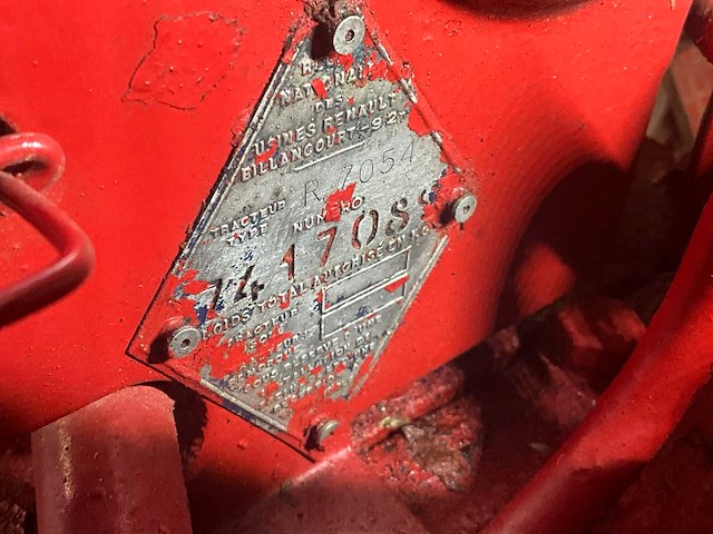 Renault - r7054 vintage 2wd - oldtimer tractor - 1962 - afbeelding 7 van  12
