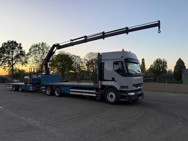 Renault hr 388 6x2 autolaadkraan 22t/m1 met draco aanhangwagen - afbeelding 34 van  42