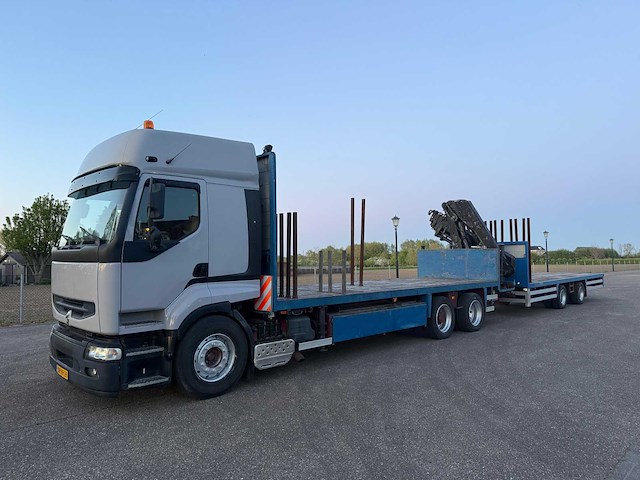Renault hr 388 6x2 autolaadkraan 22t/m1 met draco aanhangwagen - afbeelding 1 van  39