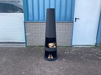 Rengo - xl - tuinhaard xl rond zwart 42x145cm