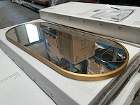 Renk ovaal geborsteld messing spiegel (4x) - afbeelding 1 van  4