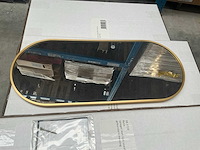 Renk ovaal geborsteld messing spiegel - afbeelding 2 van  4