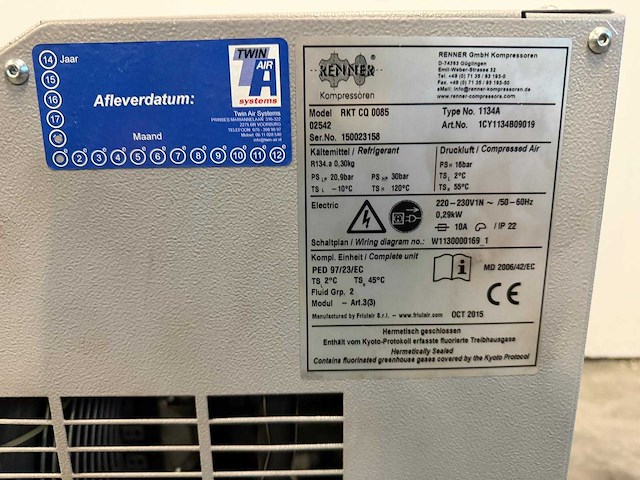 Renner - 2015 - rkt cq 0085 - koelvriesdroger / luchtdroger - afbeelding 4 van  4