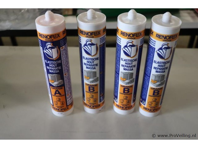 Renovaid renoflex tweecomponenten houtreparatiemassa oranje - 3 stuks á 600ml - afbeelding 1 van  3