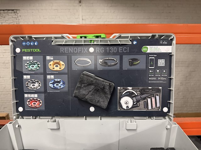 Renovatieslijpmachine in systainer festool, rg 130 eci-plus renofix - afbeelding 6 van  9