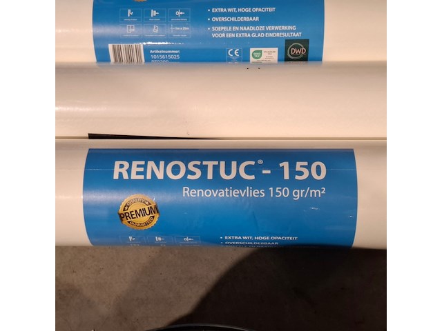 Renovlies 150 gram + 2 x lijm 10 liter, wit - afbeelding 2 van  6