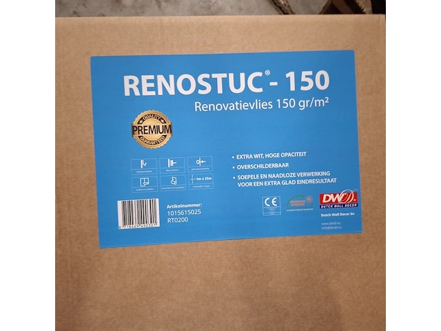 Renovlies 150 gram + lijm 10 liter, wit - afbeelding 4 van  4