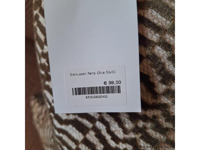 Rensi sierkussen olive - 50x50cm - afbeelding 2 van  2