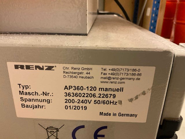 Renz ap-360-120 automatische ponsmachine - afbeelding 13 van  13