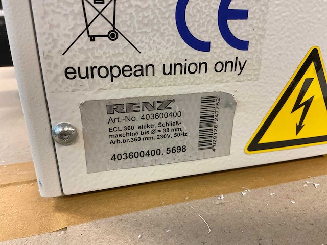Renz ecl 360 sluitmachine - afbeelding 6 van  7