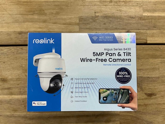 Reolink argus series b430 5mp pan & tilt wire-free camera - afbeelding 1 van  2