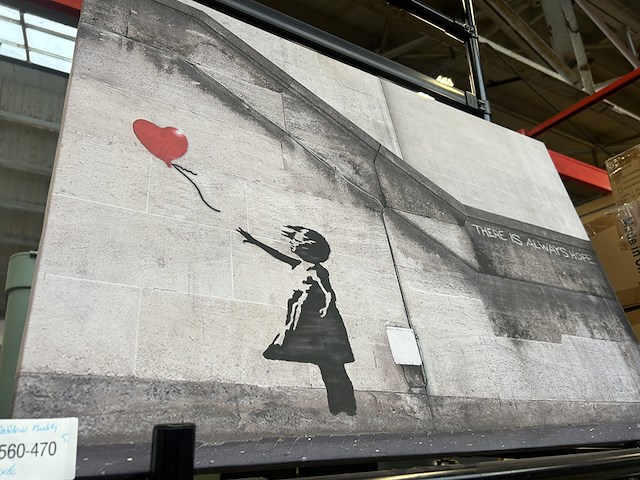 Replica banksy op canvas 90x60 - afbeelding 2 van  4