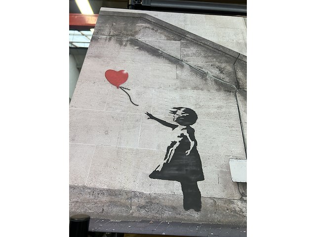 Replica banksy op canvas 90x60 - afbeelding 3 van  4