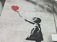 Replica banksy op canvas 90x60 - afbeelding 3 van  4