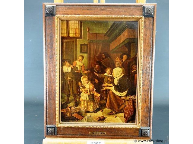 Reproductie jan steen in lijst - afbeelding 1 van  5