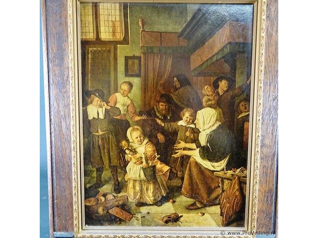 Reproductie jan steen in lijst - afbeelding 2 van  5
