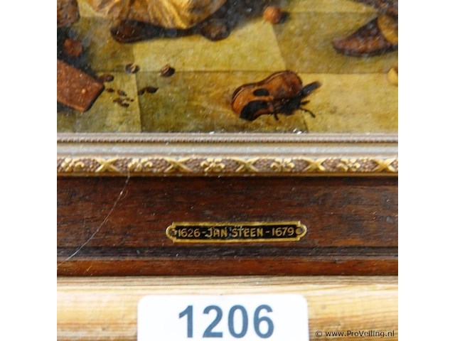 Reproductie jan steen in lijst - afbeelding 3 van  5