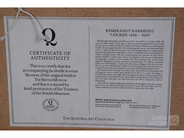 Reproductie rembrandt - afbeelding 3 van  6