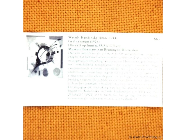 Reproductie van het schilderij geel centrum (yellow centre) van wassily kandinsky. - afbeelding 5 van  5