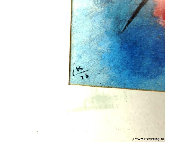 Reproductie van het schilderij geel centrum (yellow centre) van wassily kandinsky. - afbeelding 4 van  5