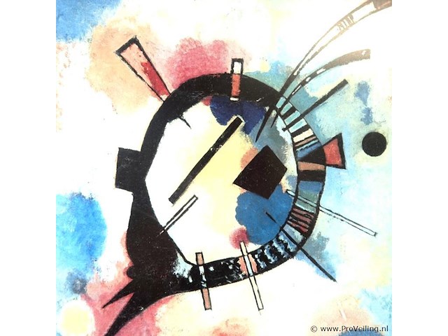 Reproductie van het schilderij geel centrum (yellow centre) van wassily kandinsky. - afbeelding 3 van  5