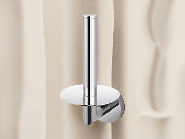Reserverolhouder chroom wandbevestiging - afbeelding 1 van  4