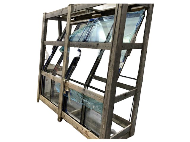 Resnic fjord stainless steel curved sliding patio door with glass - tbf0559 - afbeelding 1 van  6