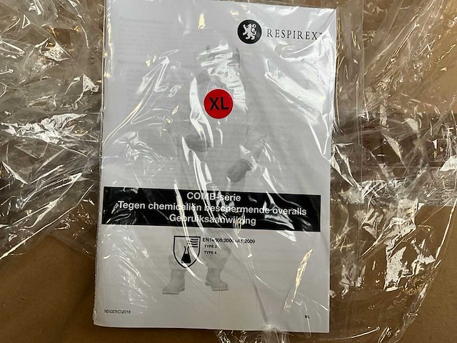Respirex - comb - xl - chemicaliën beschermende - overall (10x) - afbeelding 3 van  6