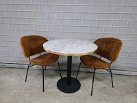 Restaurant meubel set bestaande uit 1 tafel en 2 stoelen - afbeelding 1 van  5