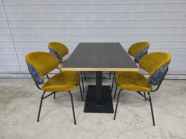 Restaurant meubel set bestaande uit 1 tafel en 4 stoelen - afbeelding 1 van  8