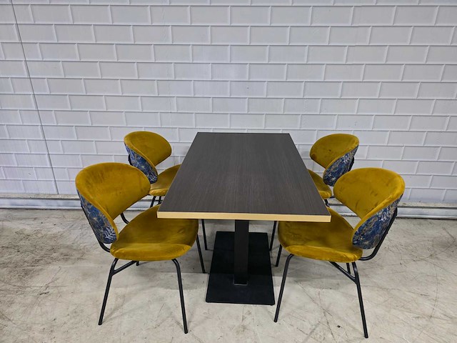 Restaurant meubel set bestaande uit 1 tafel en 4 stoelen - afbeelding 2 van  8