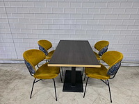 Restaurant meubel set bestaande uit 1 tafel en 4 stoelen - afbeelding 2 van  8