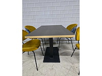 Restaurant meubel set bestaande uit 1 tafel en 4 stoelen - afbeelding 6 van  8
